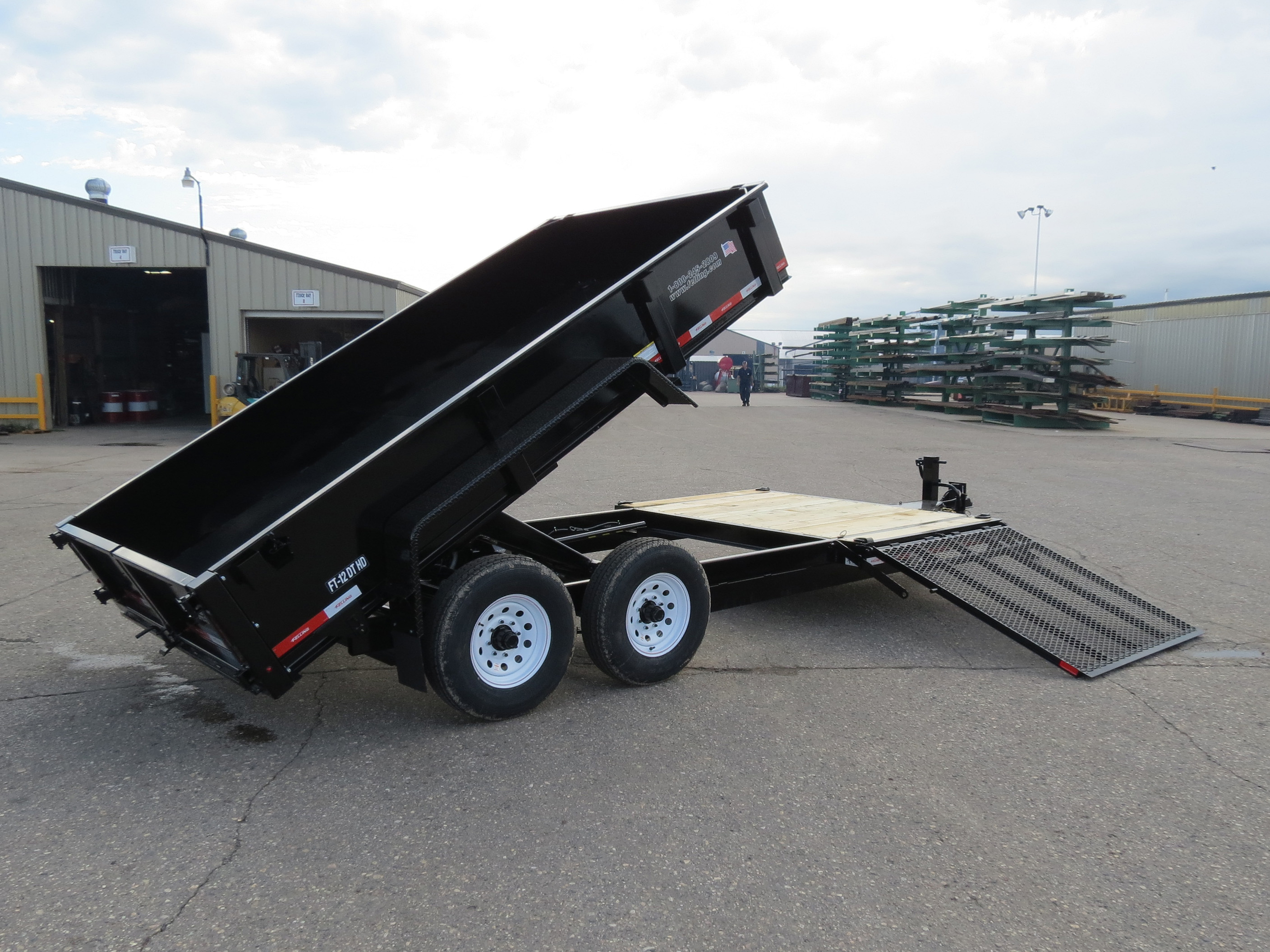 front stationary deck with rear dump box - felling
