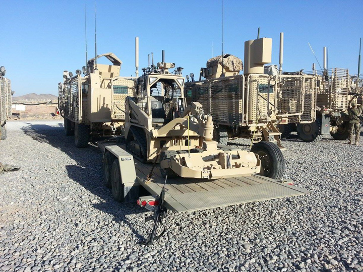 military trailers in Afghanistan