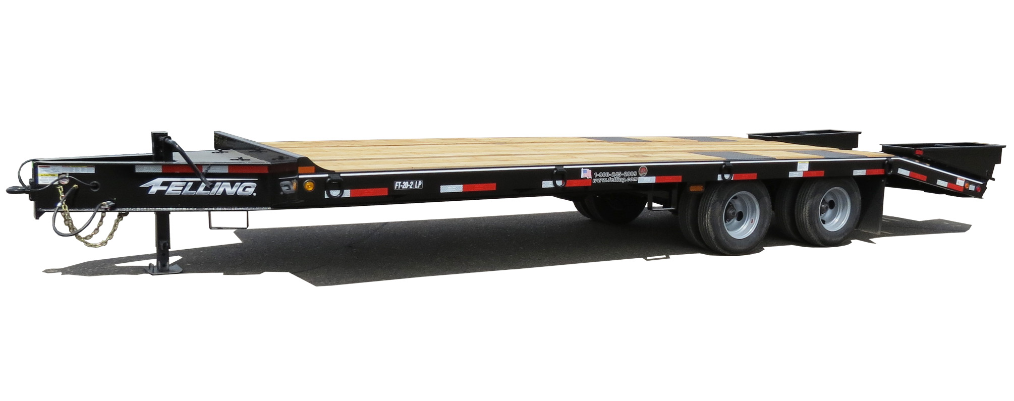 Deck over flatbed ramp trailer