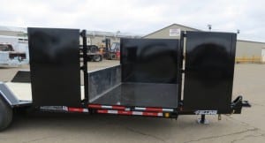 Landscaping side dump trailer