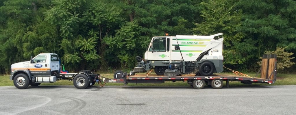 nortek custom air tilt trailer deliver sweepers