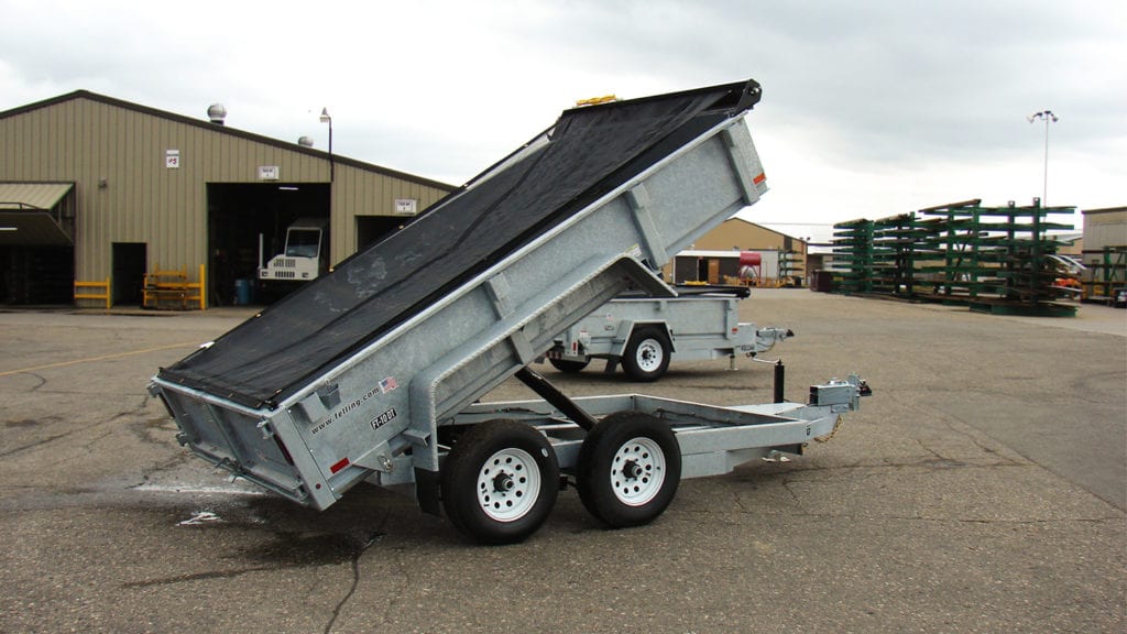 Tarp kits for hydraulic dump trailers