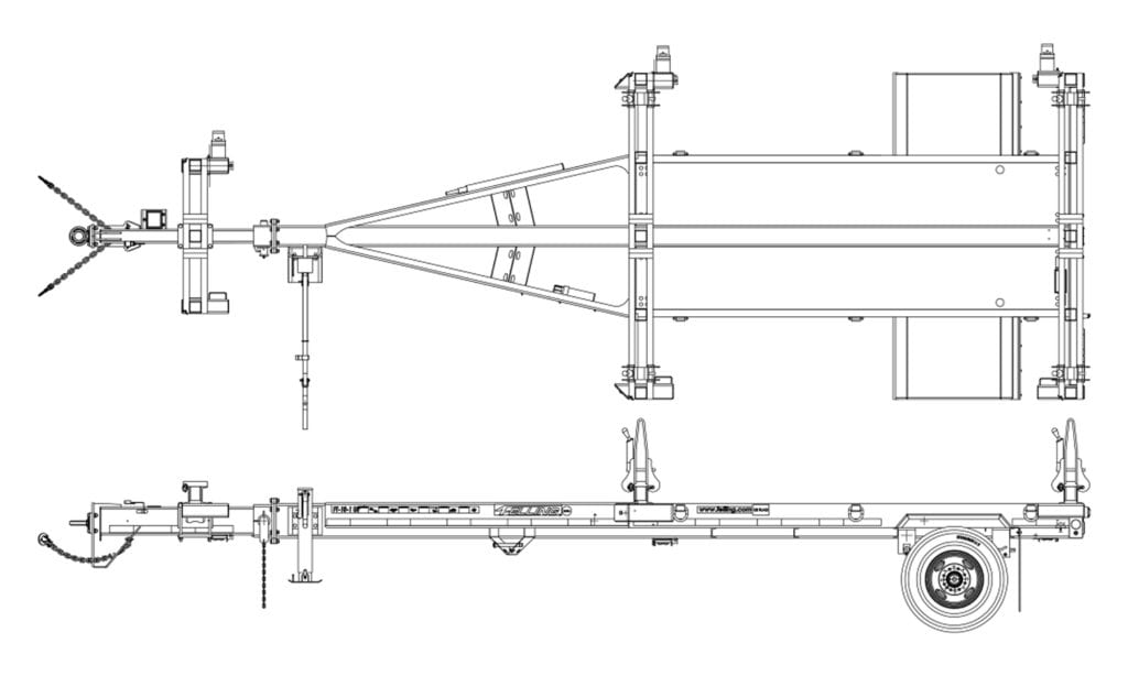 Utility Pole Trailer FT-10-1 PT in 24’/40’ length