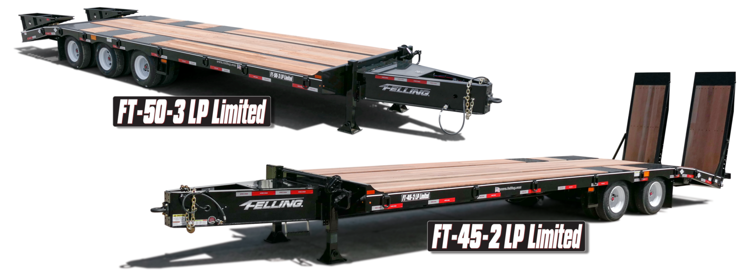 Low Pro Limited Heavy Equipment Trailer Deck Over Tag Felling Trailers