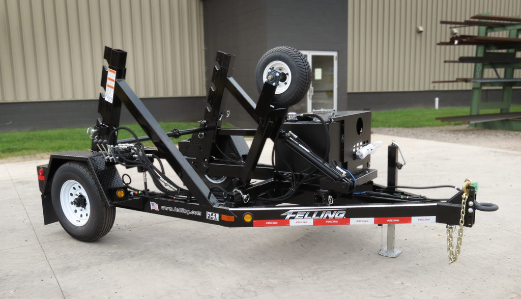 utility cable reel trailer by Felling Trailers 