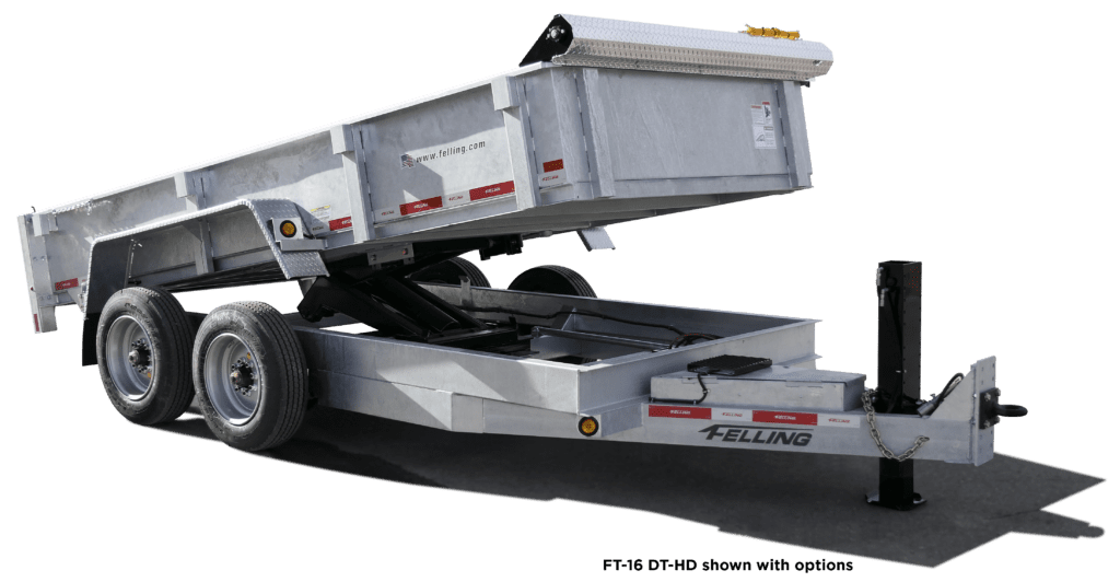 FT-16 DT HD - 129928GKK - hydraulic dump trailer shown with options
