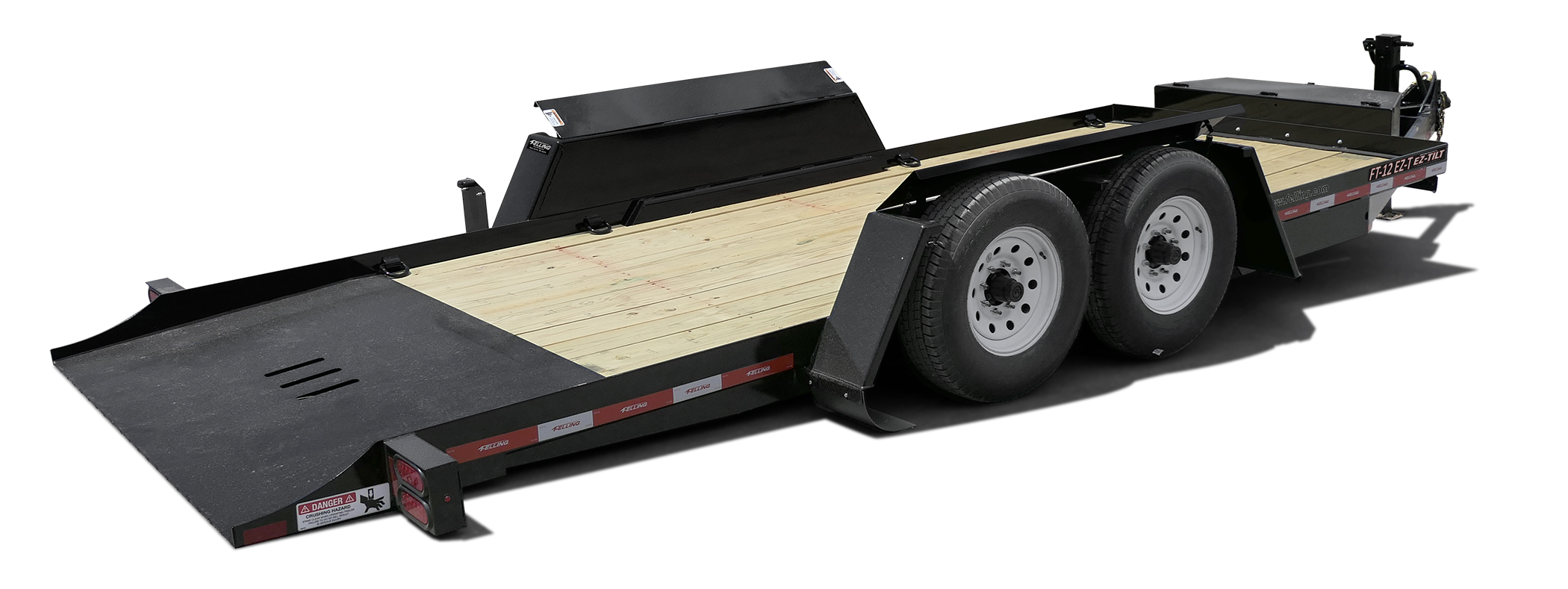 ground-level tilt deck loading trailers