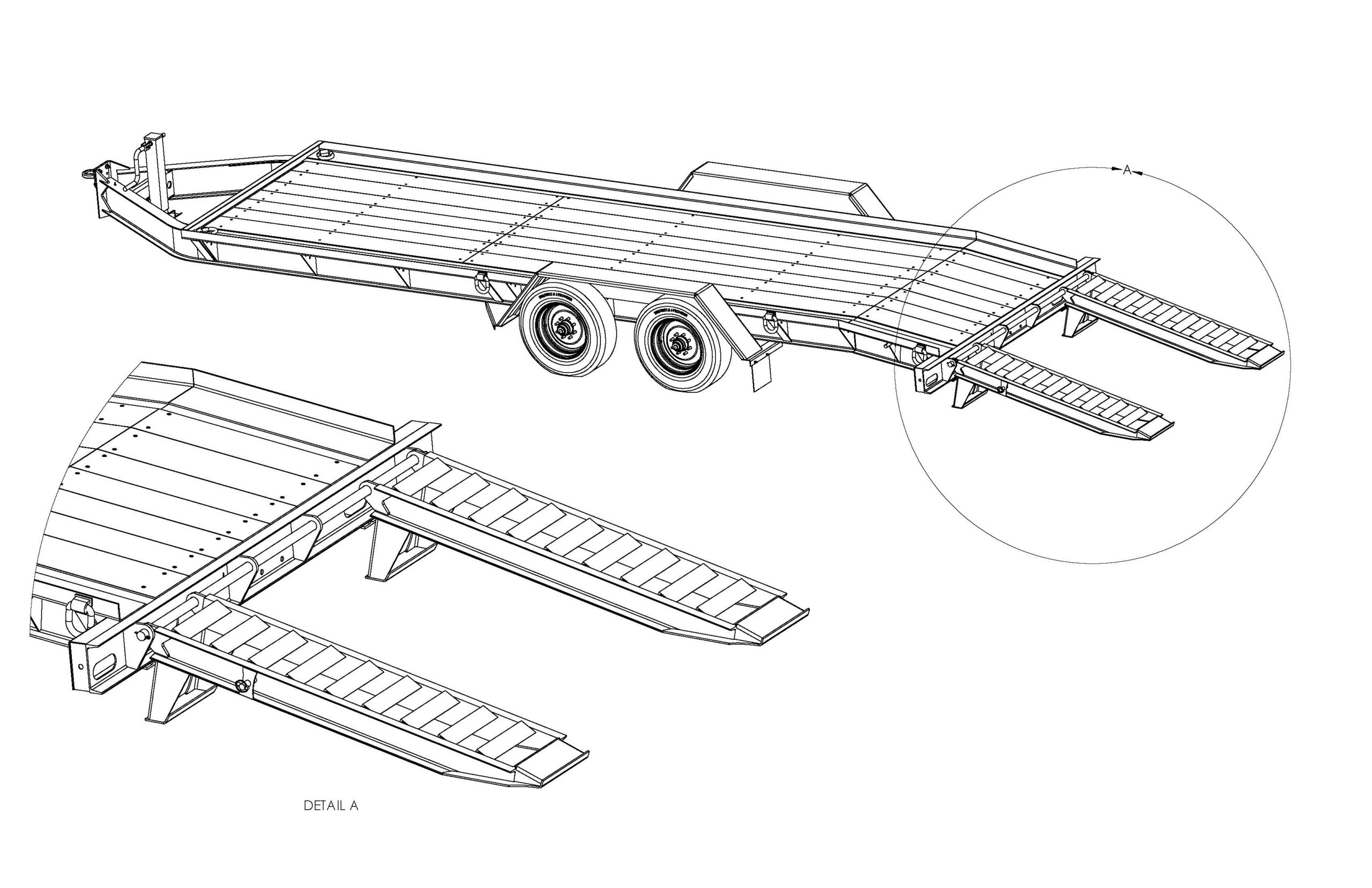 I series drop deck ramp from Felling Trailers