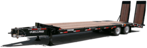 Low Pro Limited deckover tag flatbed trailer with optional air ramps