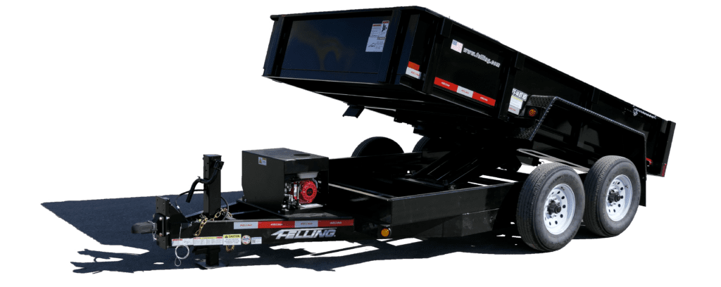 Hydraulic gas powered dump trailer