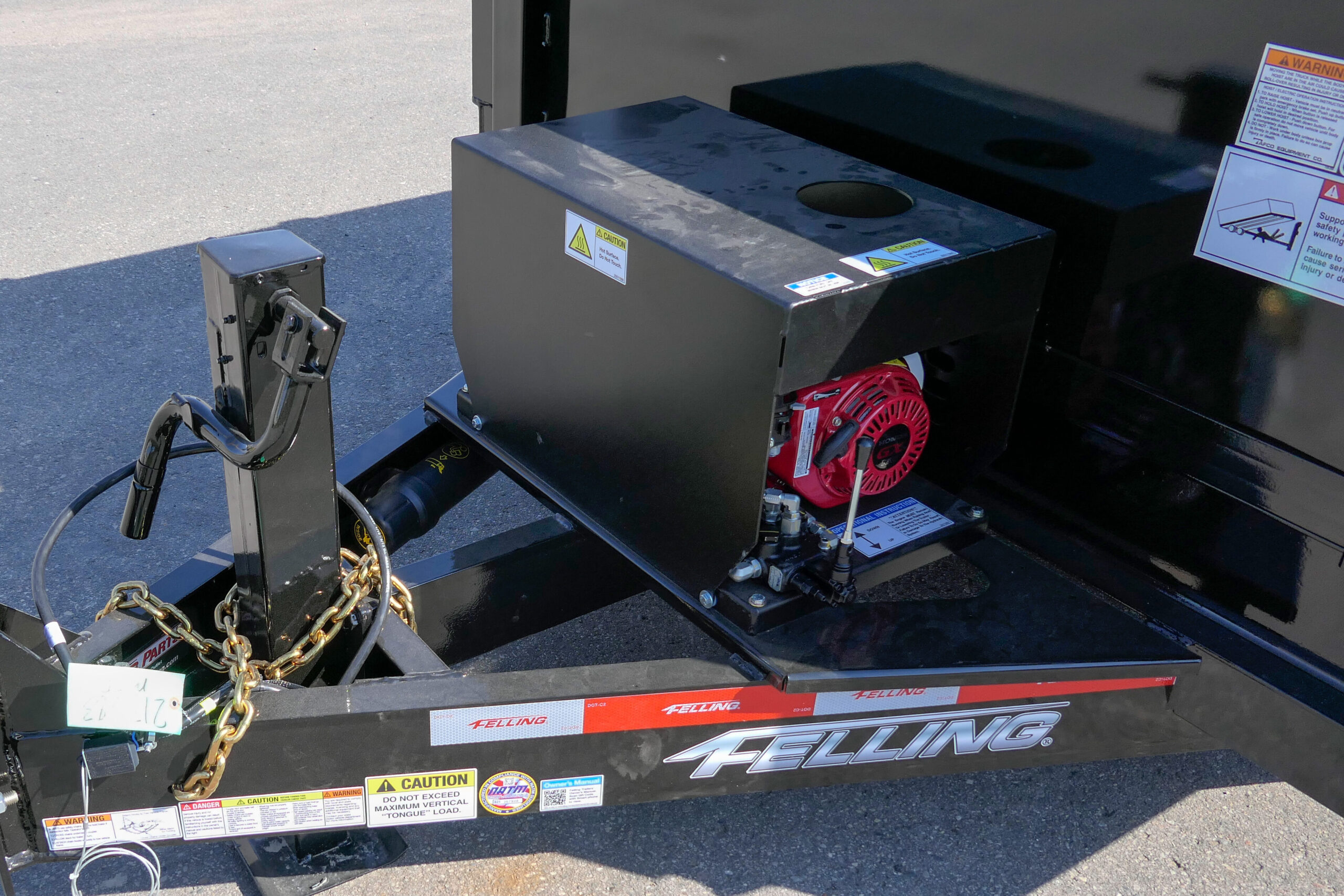 gas powered dump trailer engine