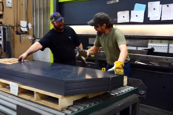 Lucas Mitchell in Training in Fabrication Department