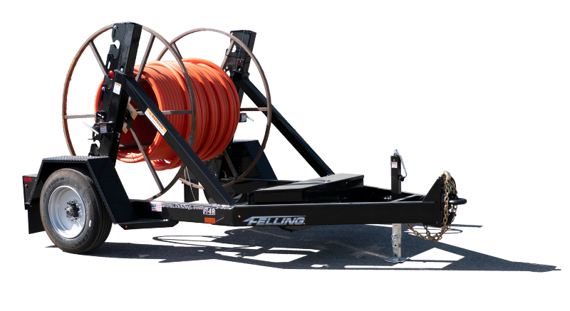 Utility cable reel trailer
