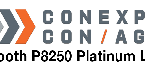 CONEXPO-CON/AGG logo with text “Booth P8250 Platinum Lot” for Felling Trailers