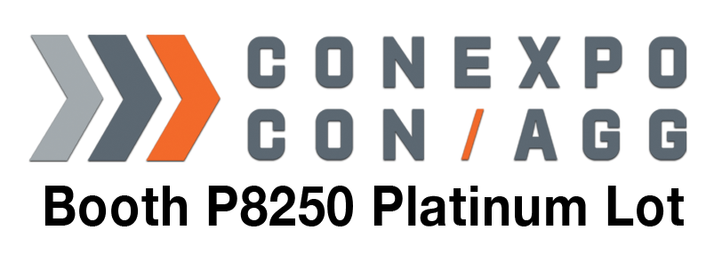 CONEXPO-CON/AGG logo with text “Booth P8250 Platinum Lot” for Felling Trailers