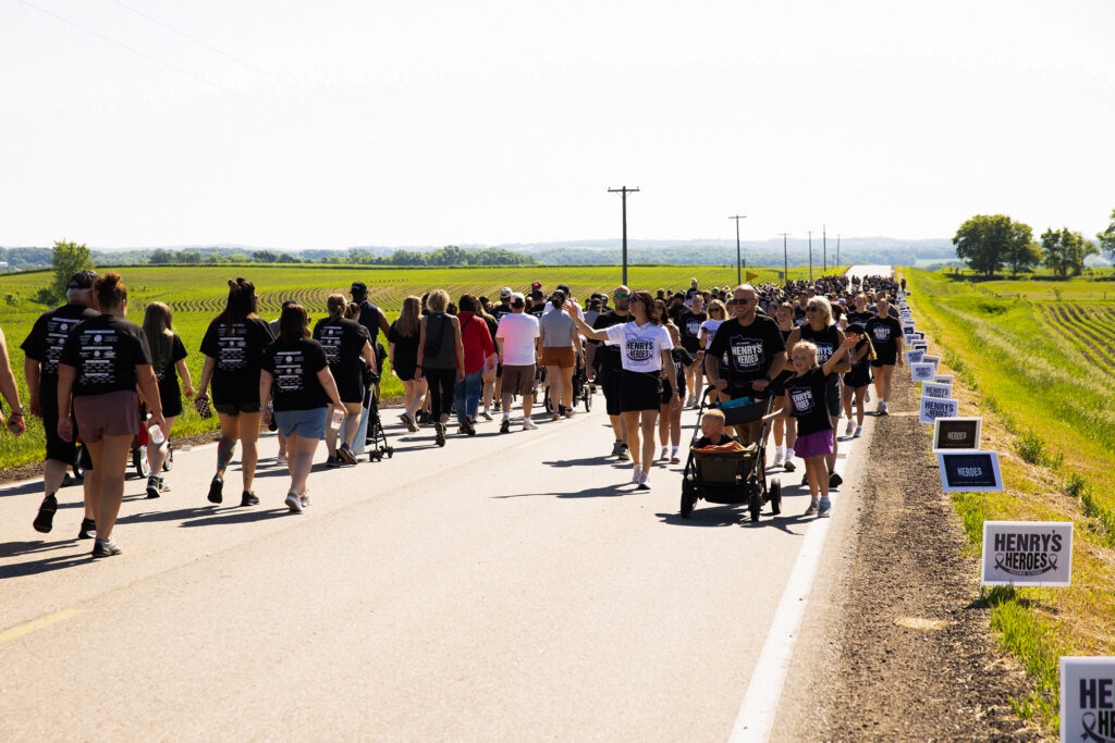 Participants walk during the 2026 Henry's Heroes Walk supporting NICU families in Central Minnesota.