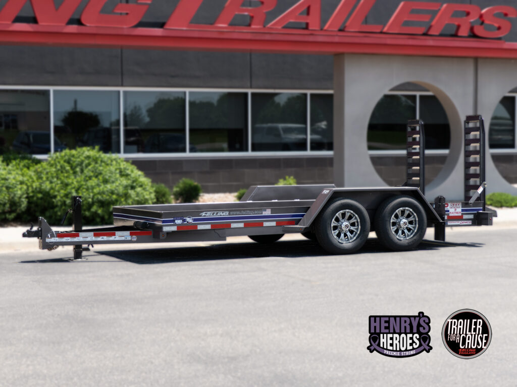 FT-12 Pan trailer featured in Felling Trailers' Trailer for a Cause online auction benefiting Henry's Heroes.