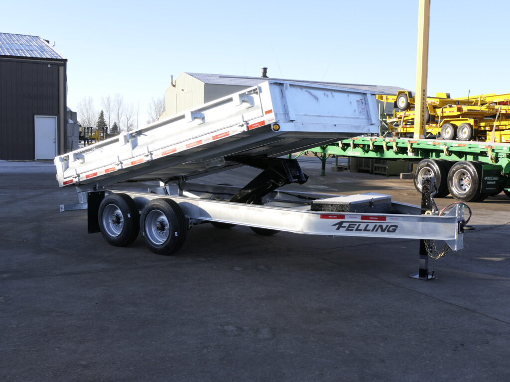 A Felling Trailers Galvanized Deck Over Dump Trailer 