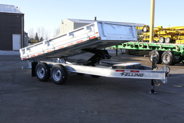 A Felling Trailers Galvanized Deck Over Dump Trailer